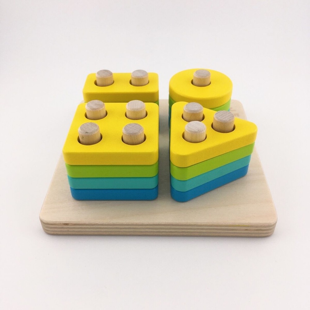 Lovevery Sort & Stack Peg Puzzle The Enthusiast Play Kit Montessori wooden